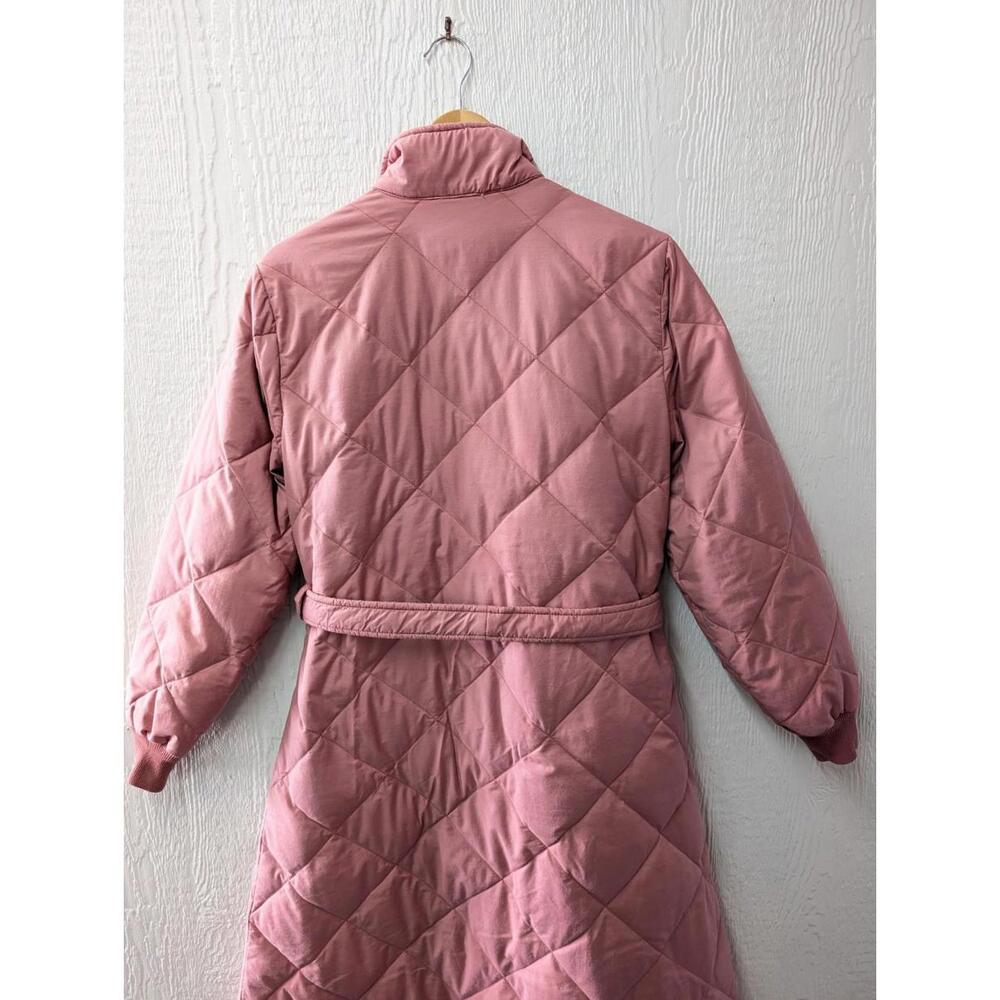 Vintage Eddie Bauer Goose Down Insulated Quilted House Robe Belted Coat Medium - Picture 9 of 9